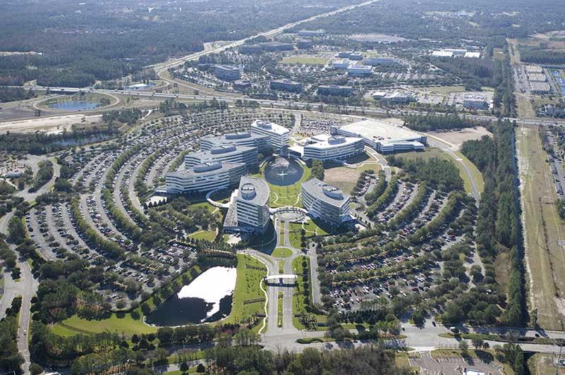 Aerial view of Blue Cross & Blue Shield Campus